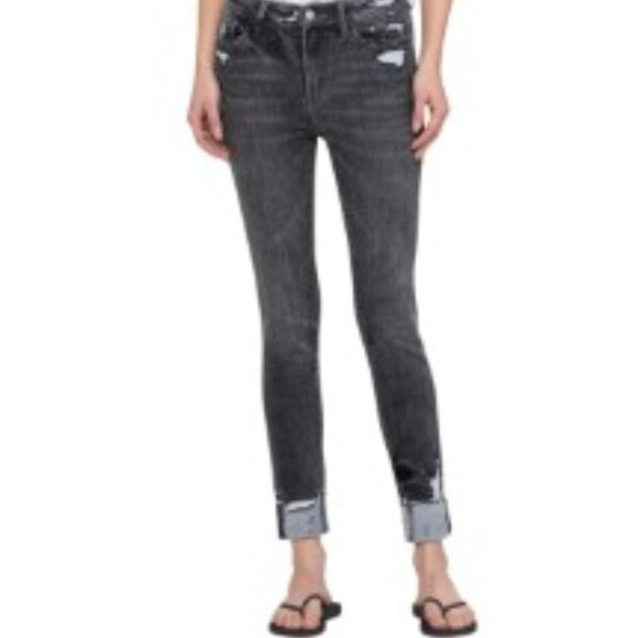 Vervet High Rise Cuffed Crop Skinny Jeans 28 - Picture 1 of 6